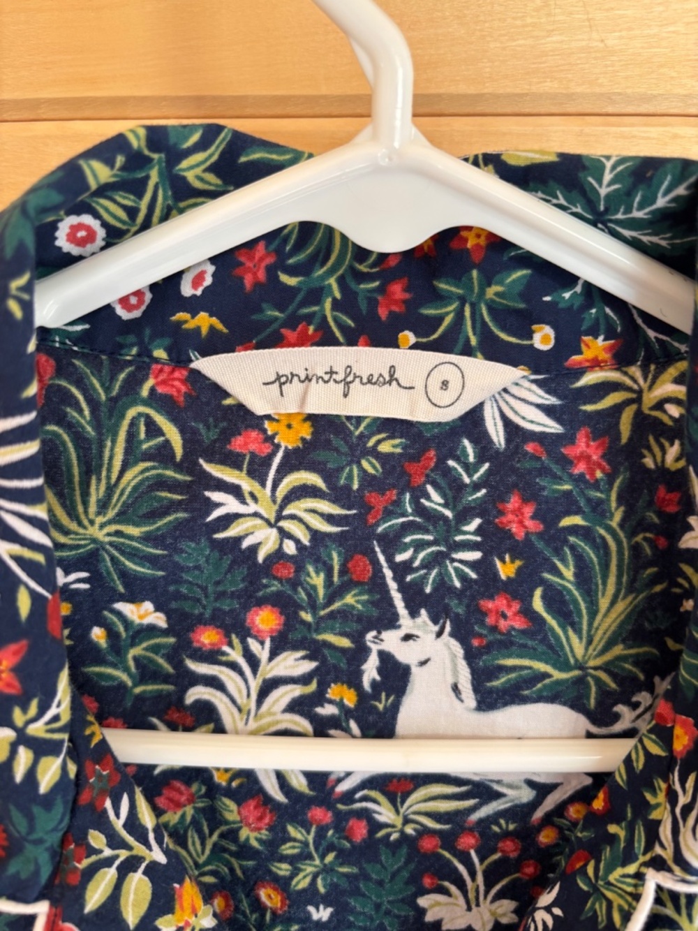 Printfresh Unicorn’s Garden Botanical Short Sleeve/Shorts PJ Set - Picture 3 of 6
